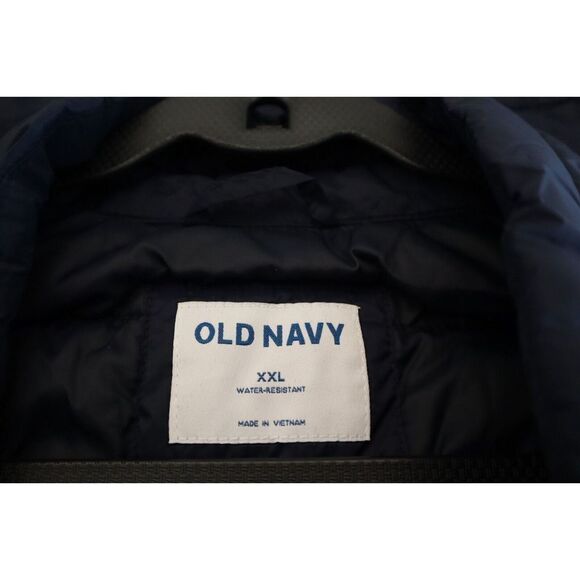 Old Navy 491778 Men Sz 2XL Navy Blue Water-Resistant Lightweight Quilted Jacket - Picture 5 of 6